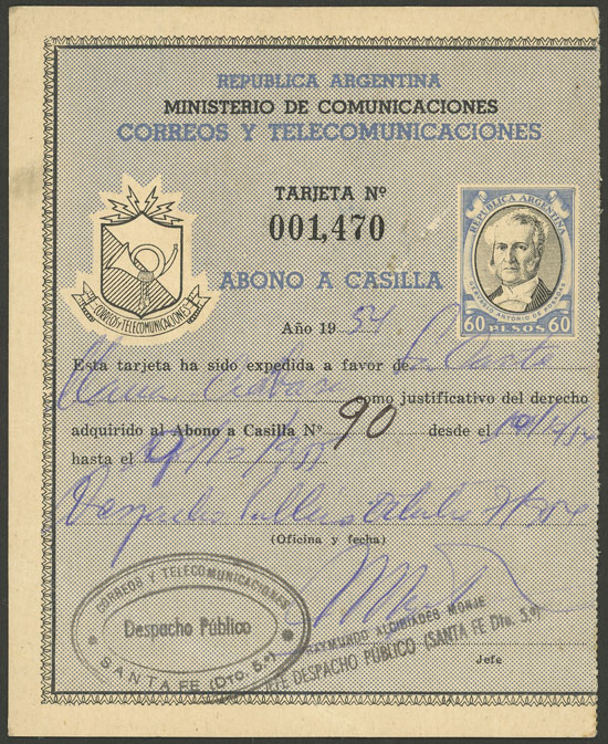Lot 906 - Argentina postal stationeries - Guillermo Jalil - Philatino Auction # 2615 ARGENTINA: Spectacular auction with material from all periods, including many rarities! Lot 906 - Argentina postal stationeries - Guillermo Jalil - Philatino Auction # 2615 ARGENTINA: Spectacular auction with material from all periods, including many rarities!