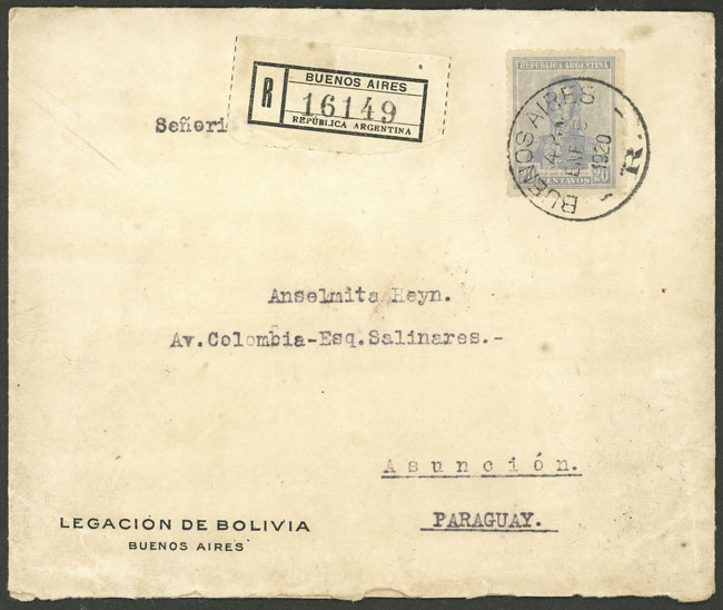 Lot 928 - Argentina postal history - Guillermo Jalil - Philatino Auction # 2615 ARGENTINA: Spectacular auction with material from all periods, including many rarities! Lot 928 - Argentina postal history - Guillermo Jalil - Philatino Auction # 2615 ARGENTINA: Spectacular auction with material from all periods, including many rarities!