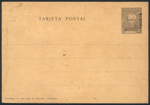 Lot 908 - Argentina postal stationeries - Guillermo Jalil - Philatino Auction # 2615 ARGENTINA: Spectacular auction with material from all periods, including many rarities! Lot 908 - Argentina postal stationeries - Guillermo Jalil - Philatino Auction # 2615 ARGENTINA: Spectacular auction with material from all periods, including many rarities!