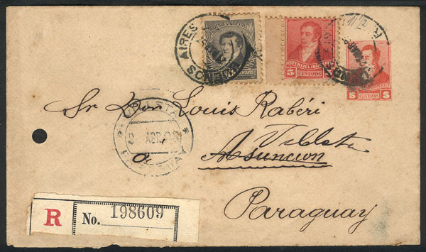 Lot 913 - Argentina postal history - Guillermo Jalil - Philatino Auction # 2615 ARGENTINA: Spectacular auction with material from all periods, including many rarities! Lot 913 - Argentina postal history - Guillermo Jalil - Philatino Auction # 2615 ARGENTINA: Spectacular auction with material from all periods, including many rarities!