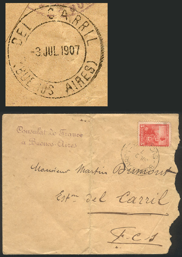 Lot 922 - Argentina postal history - Guillermo Jalil - Philatino Auction # 2615 ARGENTINA: Spectacular auction with material from all periods, including many rarities! Lot 922 - Argentina postal history - Guillermo Jalil - Philatino Auction # 2615 ARGENTINA: Spectacular auction with material from all periods, including many rarities!