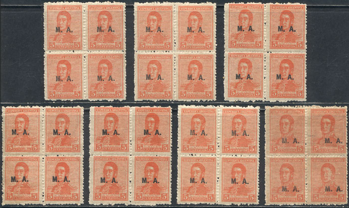 Lot 798 - Argentina official stamps - Guillermo Jalil - Philatino Auction # 2615 ARGENTINA: Spectacular auction with material from all periods, including many rarities! Lot 798 - Argentina official stamps - Guillermo Jalil - Philatino Auction # 2615 ARGENTINA: Spectacular auction with material from all periods, including many rarities!