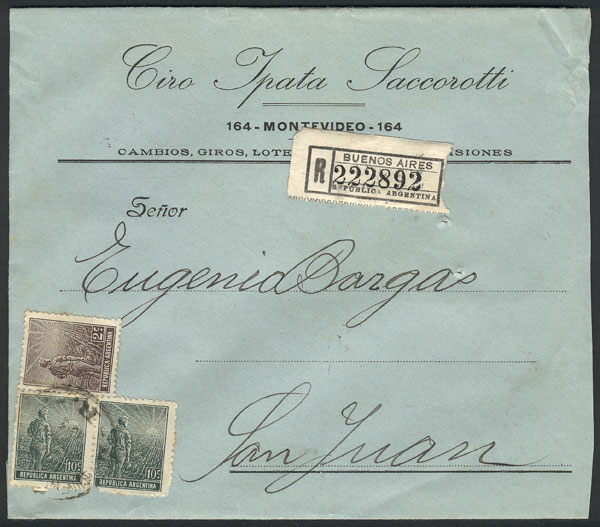 Lot 923 - Argentina postal history - Guillermo Jalil - Philatino Auction # 2615 ARGENTINA: Spectacular auction with material from all periods, including many rarities! Lot 923 - Argentina postal history - Guillermo Jalil - Philatino Auction # 2615 ARGENTINA: Spectacular auction with material from all periods, including many rarities!