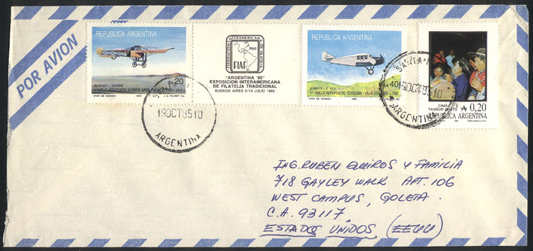 Lot 970 - Argentina postal history - Guillermo Jalil - Philatino Auction # 2615 ARGENTINA: Spectacular auction with material from all periods, including many rarities! Lot 970 - Argentina postal history - Guillermo Jalil - Philatino Auction # 2615 ARGENTINA: Spectacular auction with material from all periods, including many rarities!