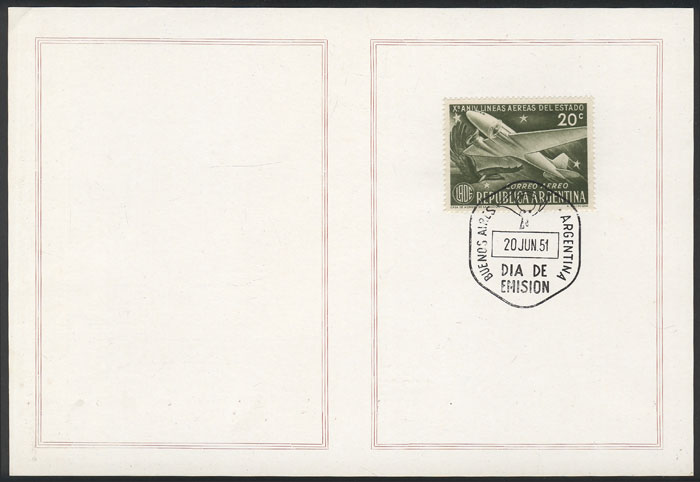 Lot 749 - Argentina airmail - Guillermo Jalil - Philatino Auction # 2615 ARGENTINA: Spectacular auction with material from all periods, including many rarities! Lot 749 - Argentina airmail - Guillermo Jalil - Philatino Auction # 2615 ARGENTINA: Spectacular auction with material from all periods, including many rarities!