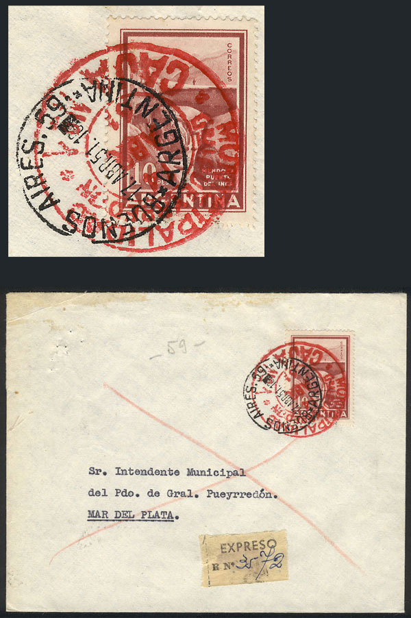 Lot 955 - Argentina postal history - Guillermo Jalil - Philatino Auction # 2615 ARGENTINA: Spectacular auction with material from all periods, including many rarities! Lot 955 - Argentina postal history - Guillermo Jalil - Philatino Auction # 2615 ARGENTINA: Spectacular auction with material from all periods, including many rarities!