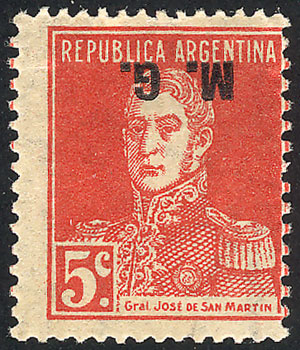 Lot 810 - Argentina official stamps -  Guillermo Jalil - Philatino Auction # 2615 ARGENTINA: Spectacular auction with material from all periods, including many rarities!