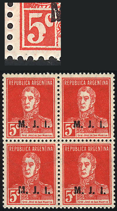 Lot 823 - Argentina official stamps -  Guillermo Jalil - Philatino Auction # 2615 ARGENTINA: Spectacular auction with material from all periods, including many rarities!