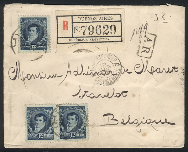 Lot 914 - Argentina postal history - Guillermo Jalil - Philatino Auction # 2615 ARGENTINA: Spectacular auction with material from all periods, including many rarities! Lot 914 - Argentina postal history - Guillermo Jalil - Philatino Auction # 2615 ARGENTINA: Spectacular auction with material from all periods, including many rarities!