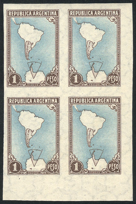 Lot 284 - Argentina general issues -  Guillermo Jalil - Philatino Auction # 2615 ARGENTINA: Spectacular auction with material from all periods, including many rarities!