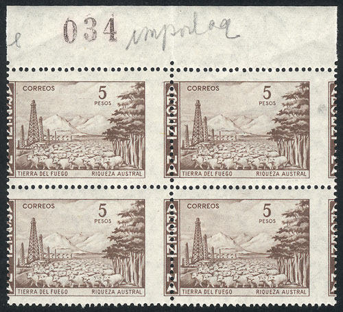 Lot 451 - Argentina general issues -  Guillermo Jalil - Philatino Auction # 2615 ARGENTINA: Spectacular auction with material from all periods, including many rarities!