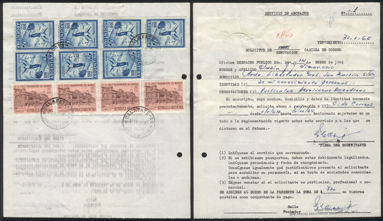Lot 964 - Argentina postal history - Guillermo Jalil - Philatino Auction # 2615 ARGENTINA: Spectacular auction with material from all periods, including many rarities! Lot 964 - Argentina postal history - Guillermo Jalil - Philatino Auction # 2615 ARGENTINA: Spectacular auction with material from all periods, including many rarities!