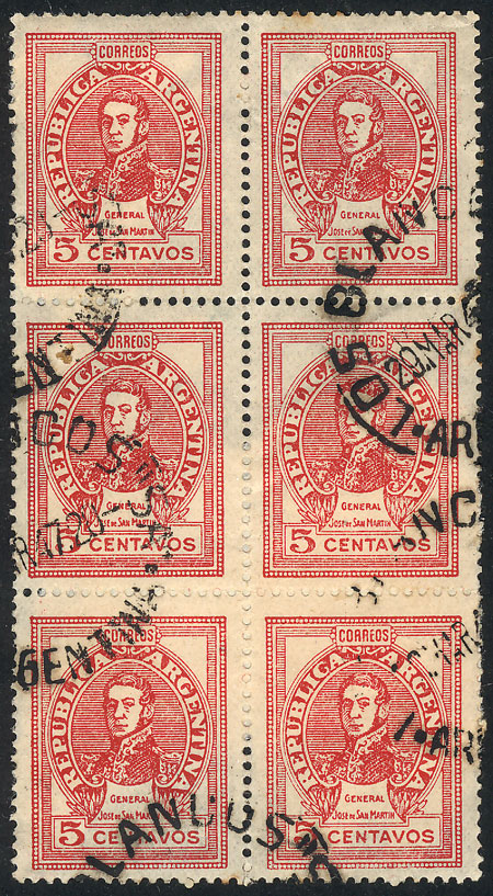 Lot 299 - Argentina general issues -  Guillermo Jalil - Philatino Auction # 2615 ARGENTINA: Spectacular auction with material from all periods, including many rarities!