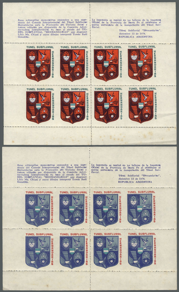 Lot 1026 - Argentina cinderellas - Guillermo Jalil - Philatino Auction # 2615 ARGENTINA: Spectacular auction with material from all periods, including many rarities! Lot 1026 - Argentina cinderellas - Guillermo Jalil - Philatino Auction # 2615 ARGENTINA: Spectacular auction with material from all periods, including many rarities!