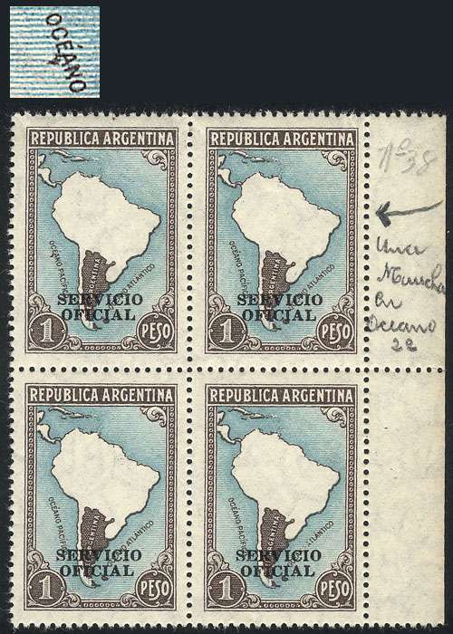Lot 847 - Argentina official stamps - Guillermo Jalil - Philatino Auction # 2615 ARGENTINA: Spectacular auction with material from all periods, including many rarities! Lot 847 - Argentina official stamps - Guillermo Jalil - Philatino Auction # 2615 ARGENTINA: Spectacular auction with material from all periods, including many rarities!
