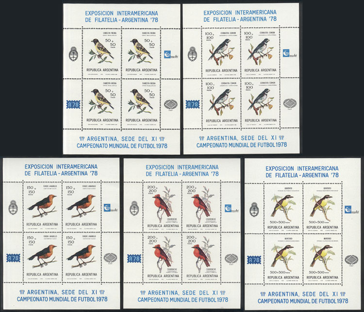 Lot 781 - Argentina souvenir sheets - Guillermo Jalil - Philatino Auction # 2615 ARGENTINA: Spectacular auction with material from all periods, including many rarities! Lot 781 - Argentina souvenir sheets - Guillermo Jalil - Philatino Auction # 2615 ARGENTINA: Spectacular auction with material from all periods, including many rarities!