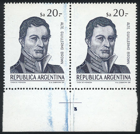 Lot 707 - Argentina general issues -  Guillermo Jalil - Philatino Auction # 2615 ARGENTINA: Spectacular auction with material from all periods, including many rarities!