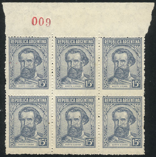 Lot 290 - Argentina general issues -  Guillermo Jalil - Philatino Auction # 2615 ARGENTINA: Spectacular auction with material from all periods, including many rarities!