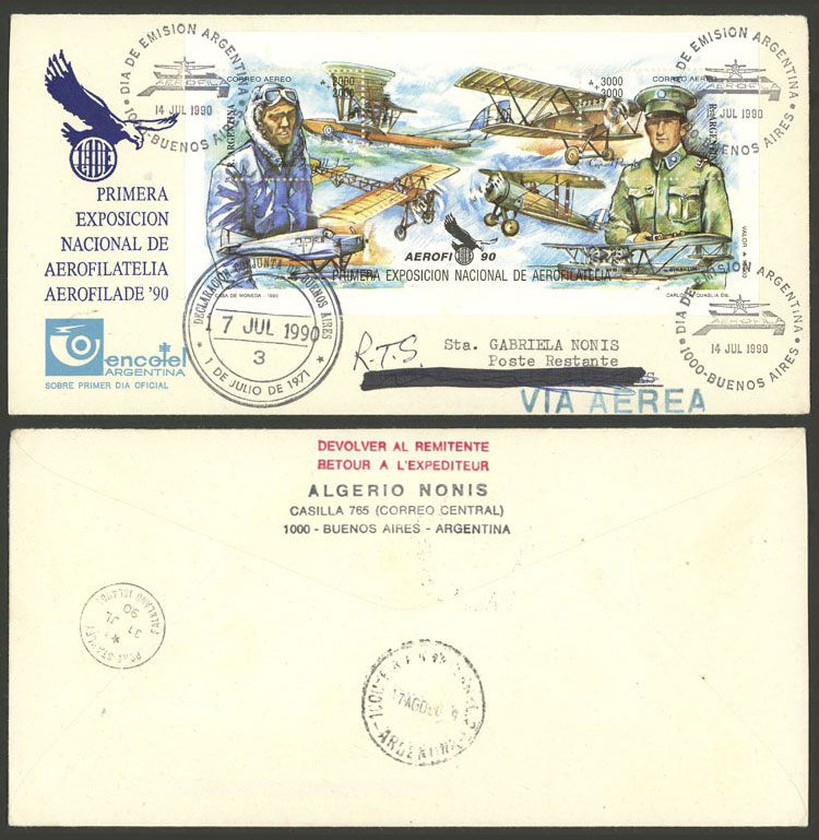 Lot 956 - Argentina souvenir sheets -  Guillermo Jalil - Philatino Auction # 2618 ARGENTINA: General auction with very low starts, including many rarities!