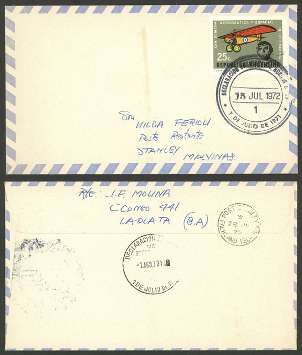 Lot 1125 - Argentina postal history -  Guillermo Jalil - Philatino Auction # 2618 ARGENTINA: General auction with very low starts, including many rarities!