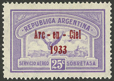 Lot 926 - Argentina airmail - private issue - Guillermo Jalil - Philatino Auction # 2618 ARGENTINA: General auction with very low starts, including many rarities! Lot 926 - Argentina airmail - private issue - Guillermo Jalil - Philatino Auction # 2618 ARGENTINA: General auction with very low starts, including many rarities!