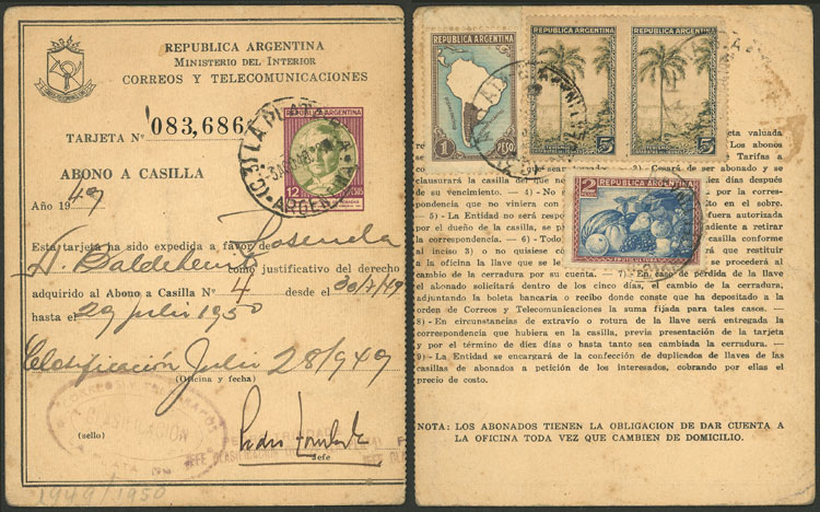 Lot 1059 - Argentina Postal stationery -  Guillermo Jalil - Philatino Auction # 2618 ARGENTINA: General auction with very low starts, including many rarities!
