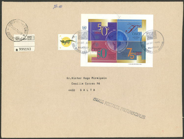 Lot 1148 - Argentina postal history -  Guillermo Jalil - Philatino Auction # 2618 ARGENTINA: General auction with very low starts, including many rarities!