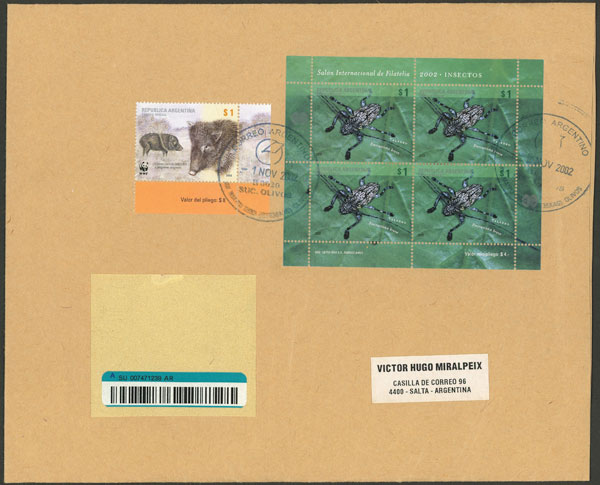 Lot 1151 - Argentina postal history -  Guillermo Jalil - Philatino Auction # 2618 ARGENTINA: General auction with very low starts, including many rarities!