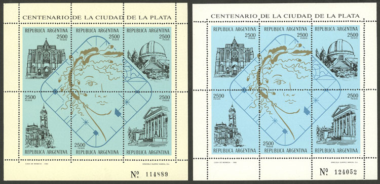 Lot 952 - Argentina souvenir sheets -  Guillermo Jalil - Philatino Auction # 2618 ARGENTINA: General auction with very low starts, including many rarities!