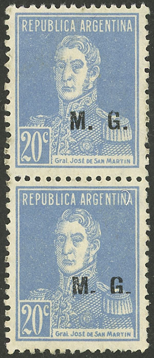 Lot 989 - Argentina official stamps -  Guillermo Jalil - Philatino Auction # 2618 ARGENTINA: General auction with very low starts, including many rarities!