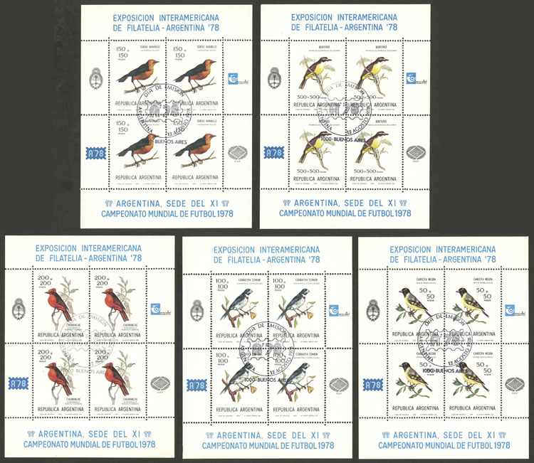 Lot 946 - Argentina souvenir sheets - Guillermo Jalil - Philatino Auction # 2618 ARGENTINA: General auction with very low starts, including many rarities! Lot 946 - Argentina souvenir sheets - Guillermo Jalil - Philatino Auction # 2618 ARGENTINA: General auction with very low starts, including many rarities!