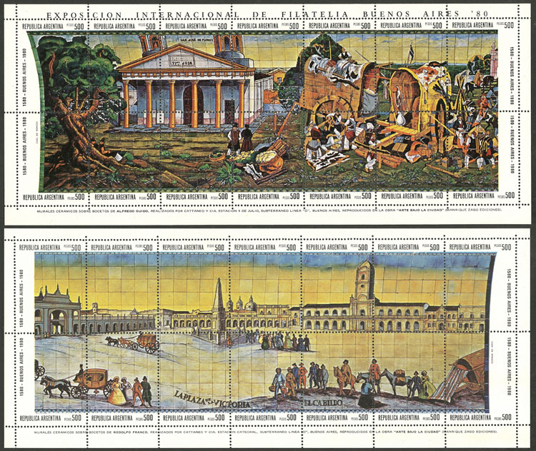 Lot 949 - Argentina souvenir sheets - Guillermo Jalil - Philatino Auction # 2618 ARGENTINA: General auction with very low starts, including many rarities! Lot 949 - Argentina souvenir sheets - Guillermo Jalil - Philatino Auction # 2618 ARGENTINA: General auction with very low starts, including many rarities!