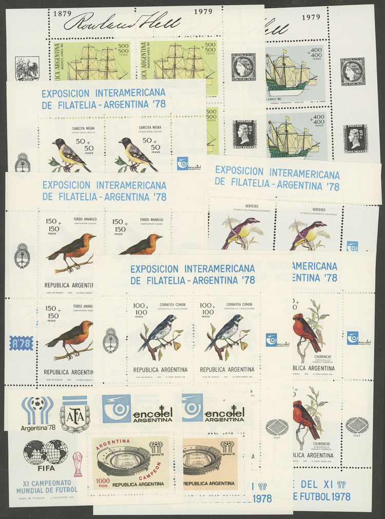 Lot 966 - Argentina souvenir sheets -  Guillermo Jalil - Philatino Auction # 2618 ARGENTINA: General auction with very low starts, including many rarities!
