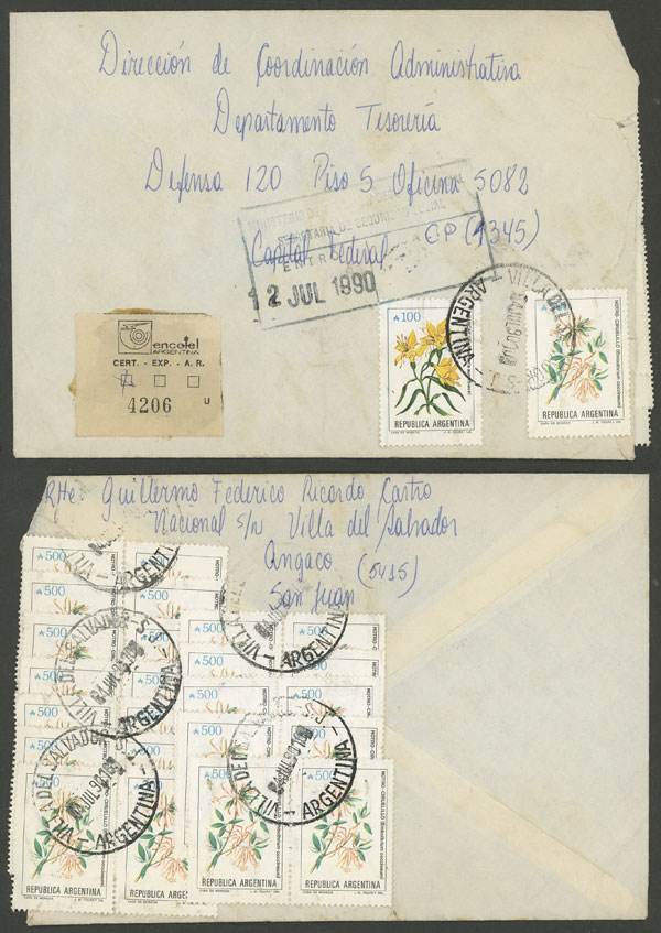 Lot 1145 - Argentina postal history -  Guillermo Jalil - Philatino Auction # 2618 ARGENTINA: General auction with very low starts, including many rarities!