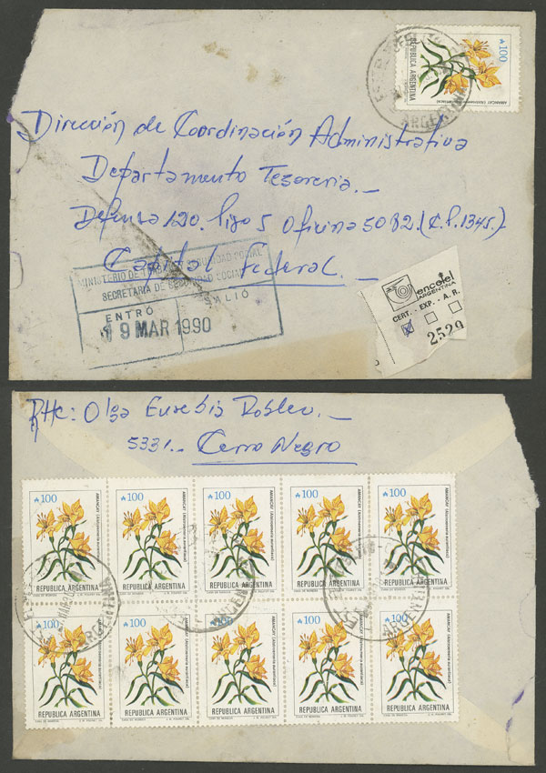 Lot 1141 - Argentina postal history -  Guillermo Jalil - Philatino Auction # 2618 ARGENTINA: General auction with very low starts, including many rarities!