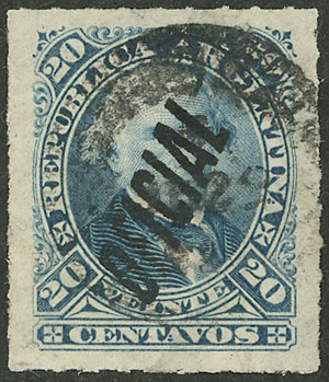 Lot 977 - Argentina official stamps -  Guillermo Jalil - Philatino Auction # 2618 ARGENTINA: General auction with very low starts, including many rarities!