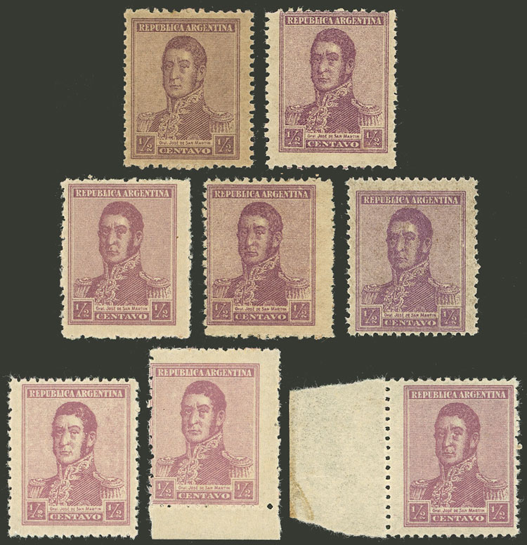 Lot 244 - Argentina general issues -  Guillermo Jalil - Philatino Auction # 2618 ARGENTINA: General auction with very low starts, including many rarities!