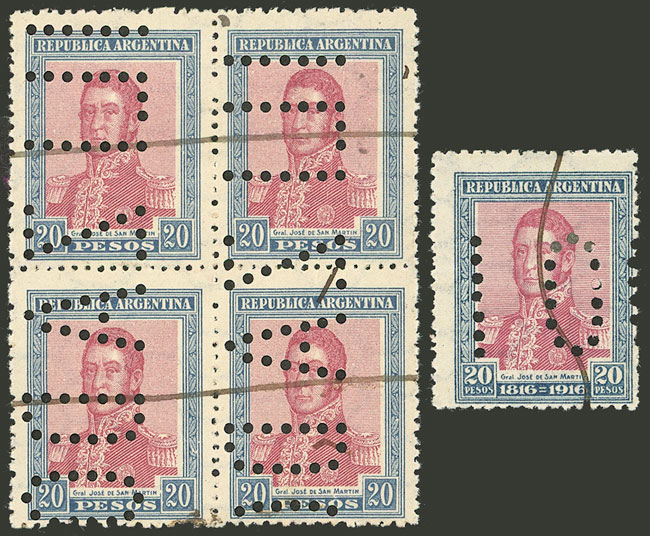 Lot 243 - Argentina general issues -  Guillermo Jalil - Philatino Auction # 2618 ARGENTINA: General auction with very low starts, including many rarities!