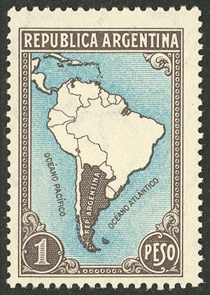 Lot 328 - Argentina general issues -  Guillermo Jalil - Philatino Auction # 2618 ARGENTINA: General auction with very low starts, including many rarities!