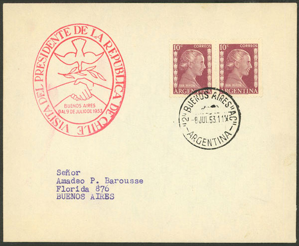 Lot 1105 - Argentina postal history -  Guillermo Jalil - Philatino Auction # 2618 ARGENTINA: General auction with very low starts, including many rarities!