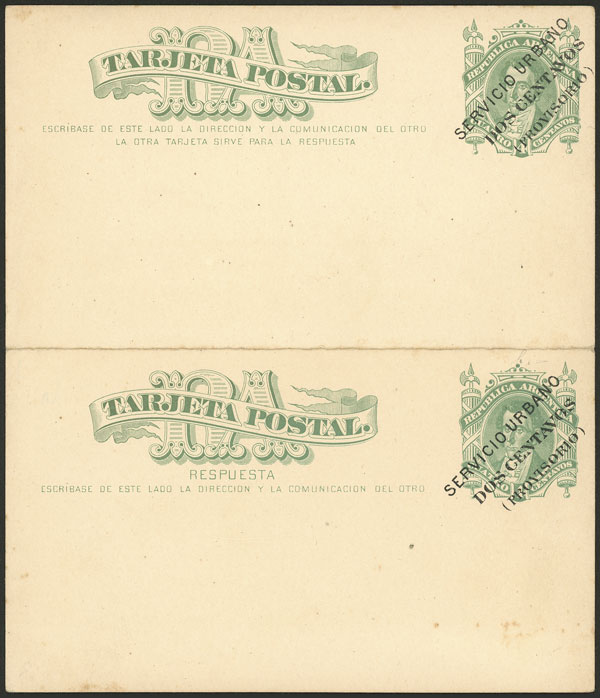 Lot 1071 - Argentina Postal stationery -  Guillermo Jalil - Philatino Auction # 2618 ARGENTINA: General auction with very low starts, including many rarities!