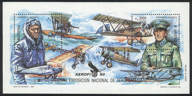 Lot 955 - Argentina souvenir sheets -  Guillermo Jalil - Philatino Auction # 2618 ARGENTINA: General auction with very low starts, including many rarities!