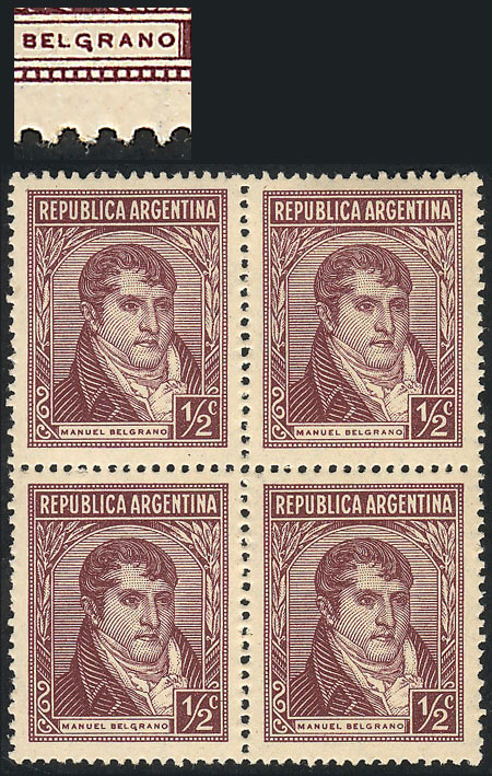 Lot 308 - Argentina general issues -  Guillermo Jalil - Philatino Auction # 2618 ARGENTINA: General auction with very low starts, including many rarities!
