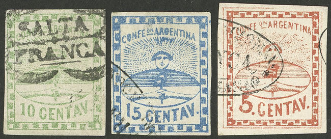 Lot 26 - Argentina confederation -  Guillermo Jalil - Philatino Auction # 2621 ARGENTINA: General auction with very low starts!