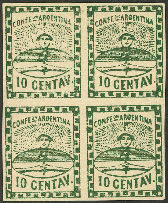 Lot 27 - Argentina confederation -  Guillermo Jalil - Philatino Auction # 2621 ARGENTINA: General auction with very low starts!