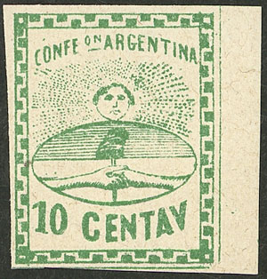 Lot 31 - Argentina confederation -  Guillermo Jalil - Philatino Auction # 2621 ARGENTINA: General auction with very low starts!