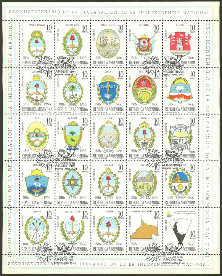 Lot 838 - Argentina souvenir sheets -  Guillermo Jalil - Philatino Auction # 2621 ARGENTINA: General auction with very low starts!