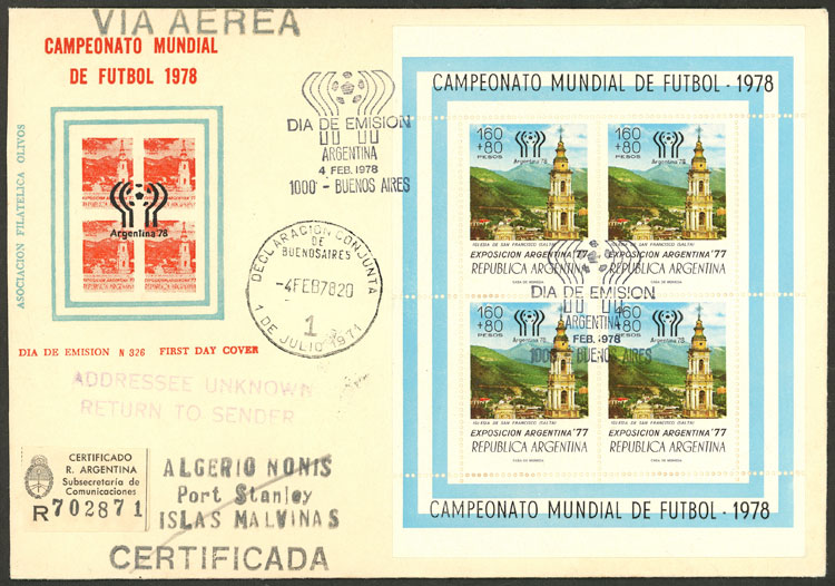 Lot 1036 - Argentina postal history -  Guillermo Jalil - Philatino Auction # 2621 ARGENTINA: General auction with very low starts!
