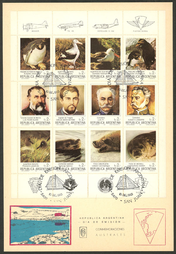 Lot 845 - Argentina souvenir sheets -  Guillermo Jalil - Philatino Auction # 2621 ARGENTINA: General auction with very low starts!
