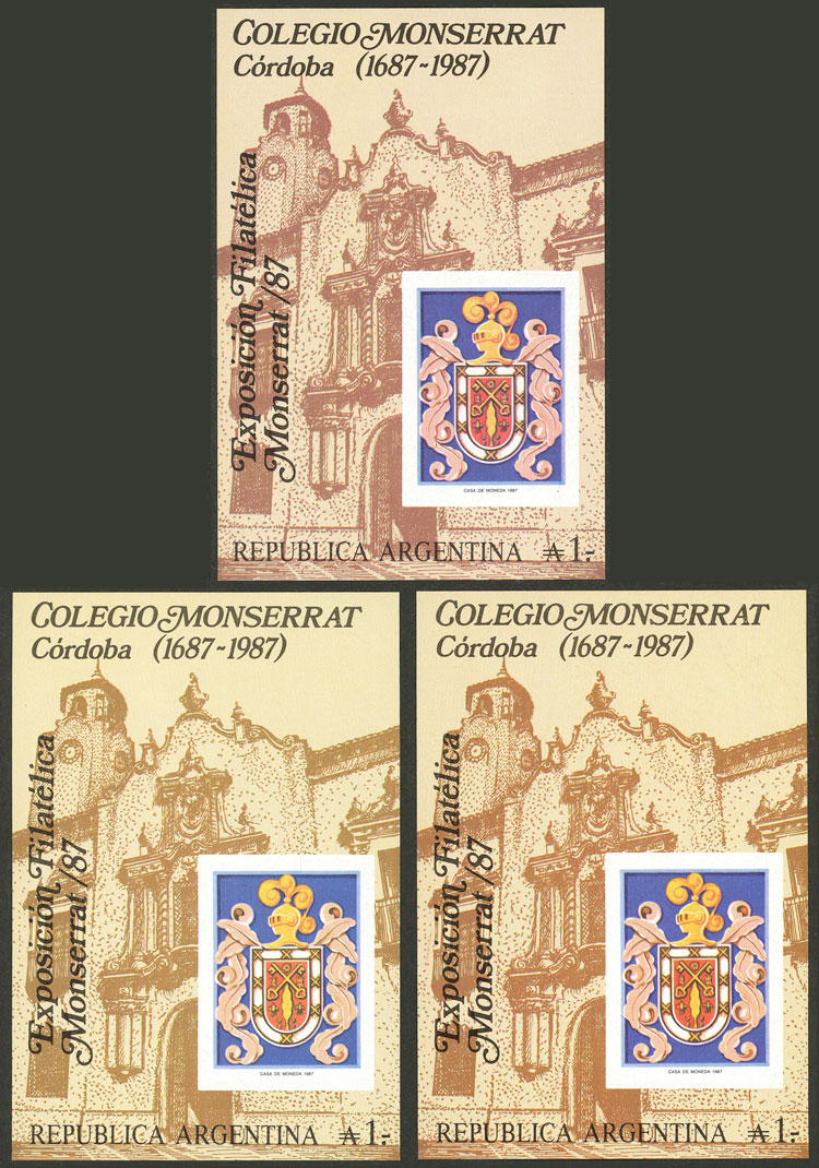 Lot 849 - Argentina souvenir sheets -  Guillermo Jalil - Philatino Auction # 2621 ARGENTINA: General auction with very low starts!